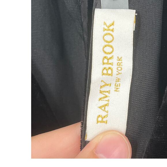 Ramy Brook Dress Jerry Velvet Minidress black Medium M - Picture 3 of 5